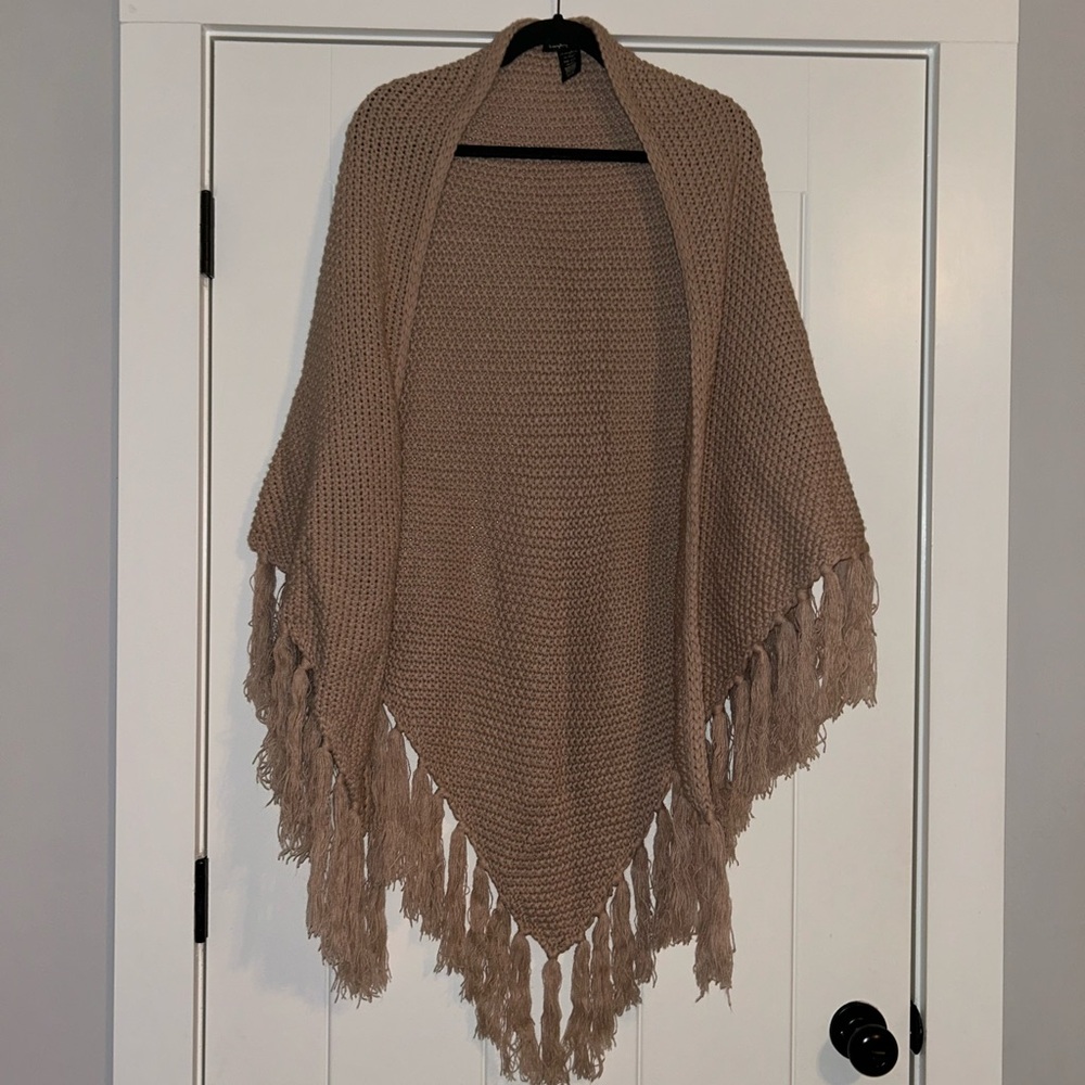 Free People inspired shawl- dusty rose one size fits all